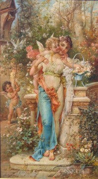  floral Obras - ángel floral y belleza Hans Zatzka